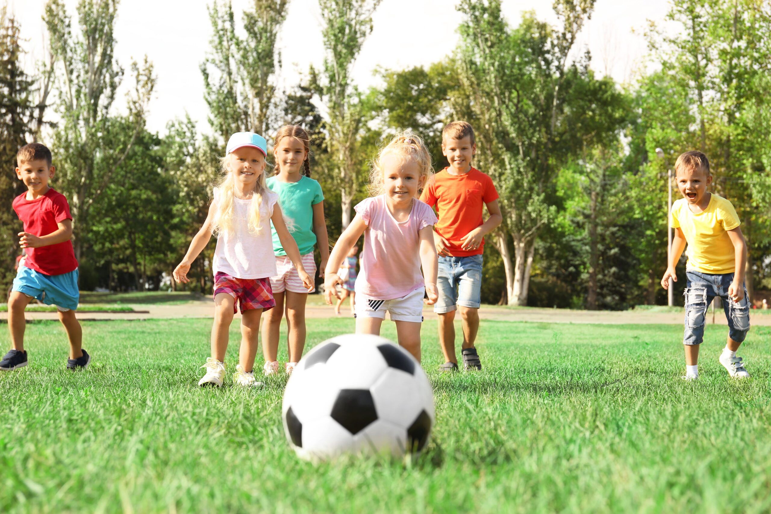 kids playing soccer